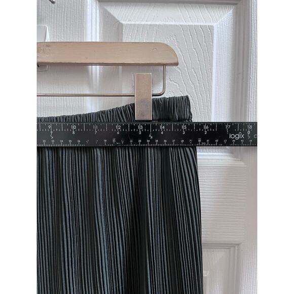 Club Monaco Evergreen Pleated Lined Elastic Waistband Pull On Maxi Skirt Medium - Picture 7 of 11